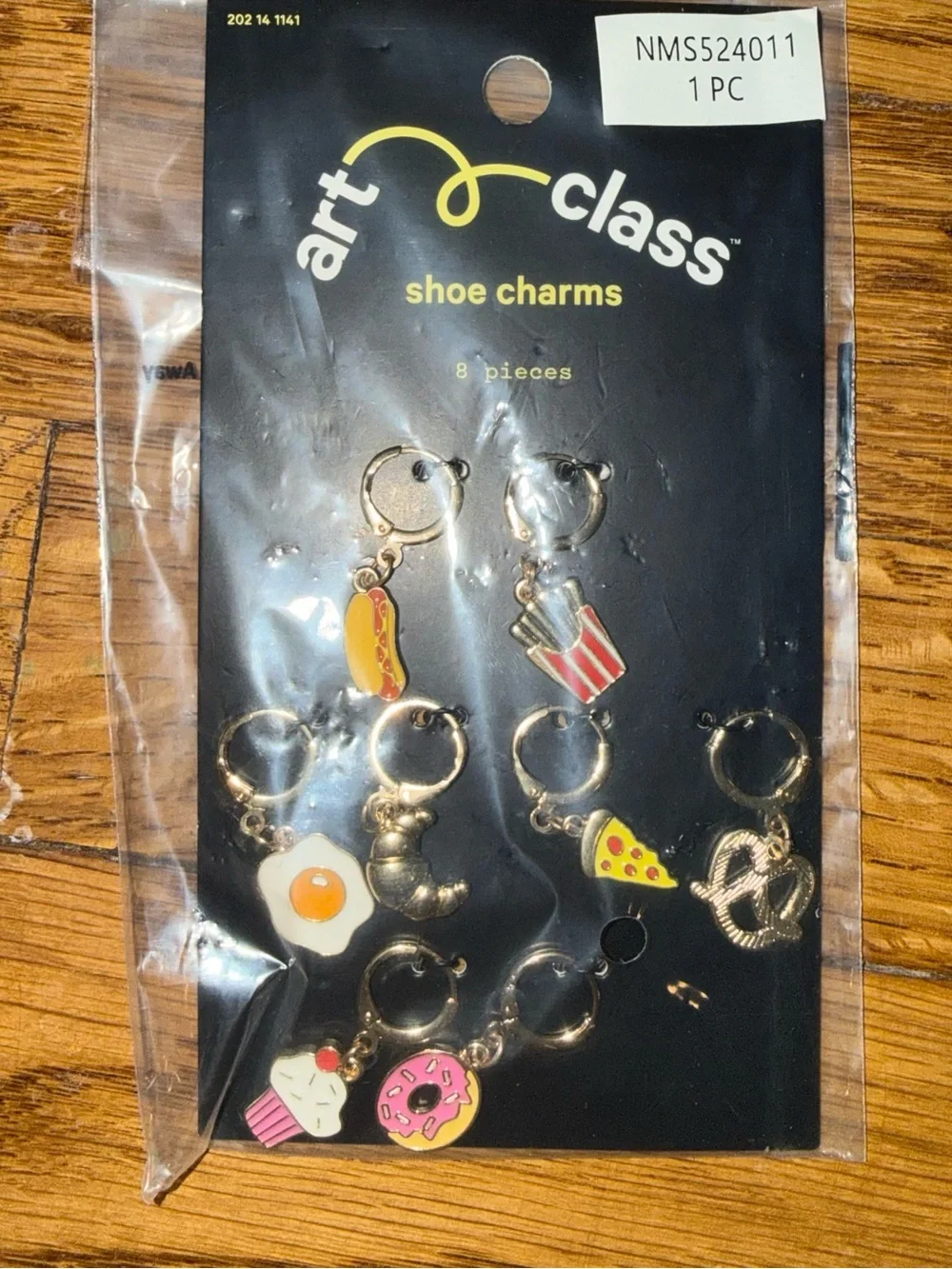 art class Multicolor Kids Food Charm Set - Red, Yellow, Pink, White
